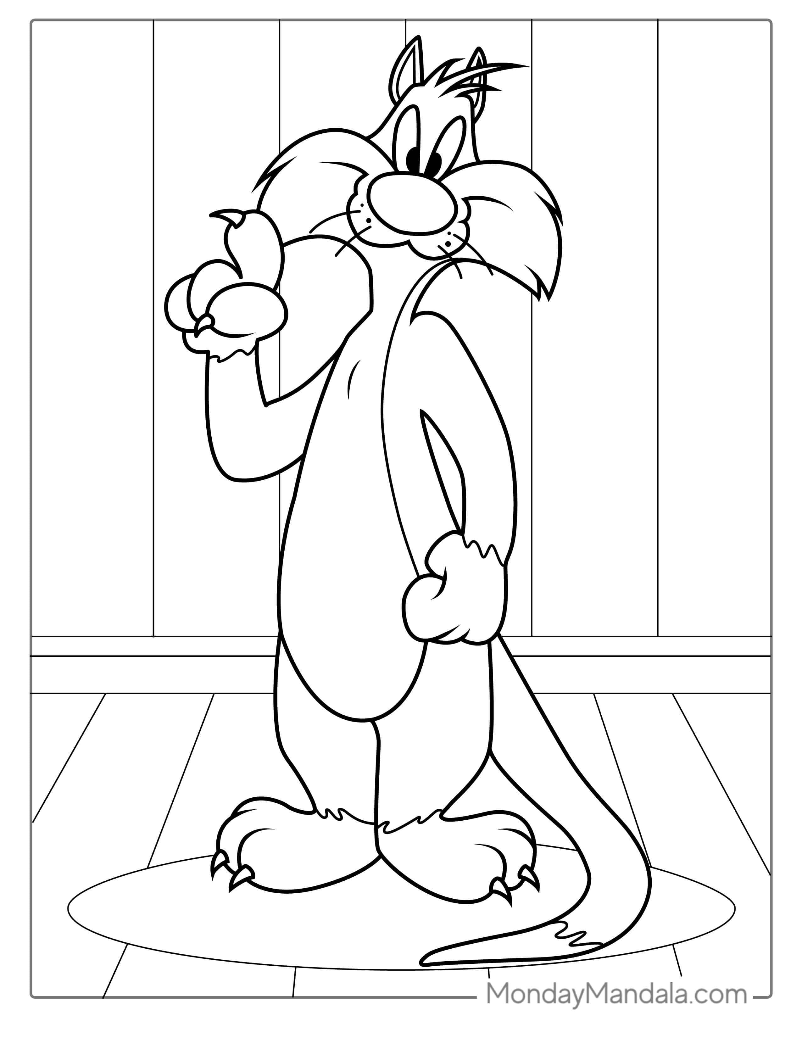 Sylvester The Cat Coloring Sheet coloring page