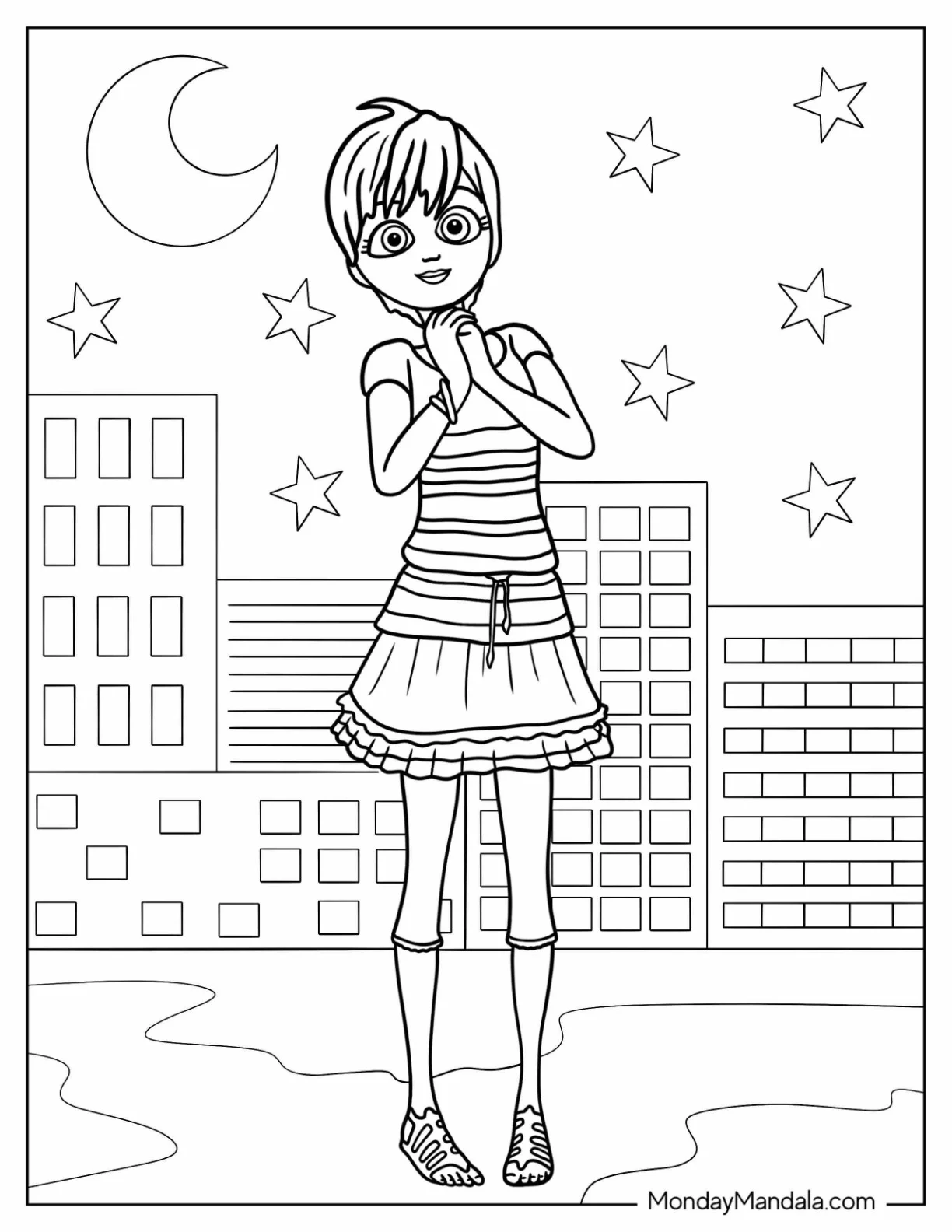 Miraculous Ladybug Coloring Page Of Excited Rose Lavillant coloring page