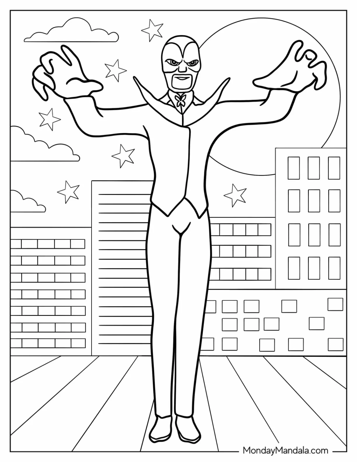 Miraculous Ladybug Coloring Page Of Scary Hawk Moth Outline coloring page