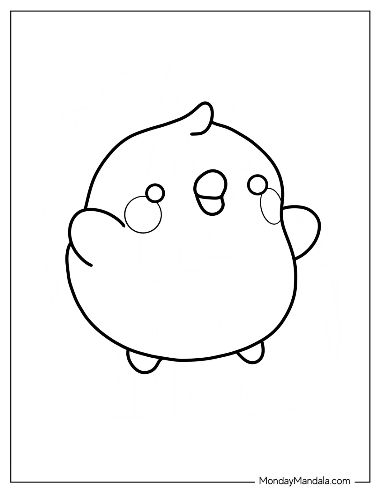 Baby Molang Coloring Page For Preschoolers coloring page