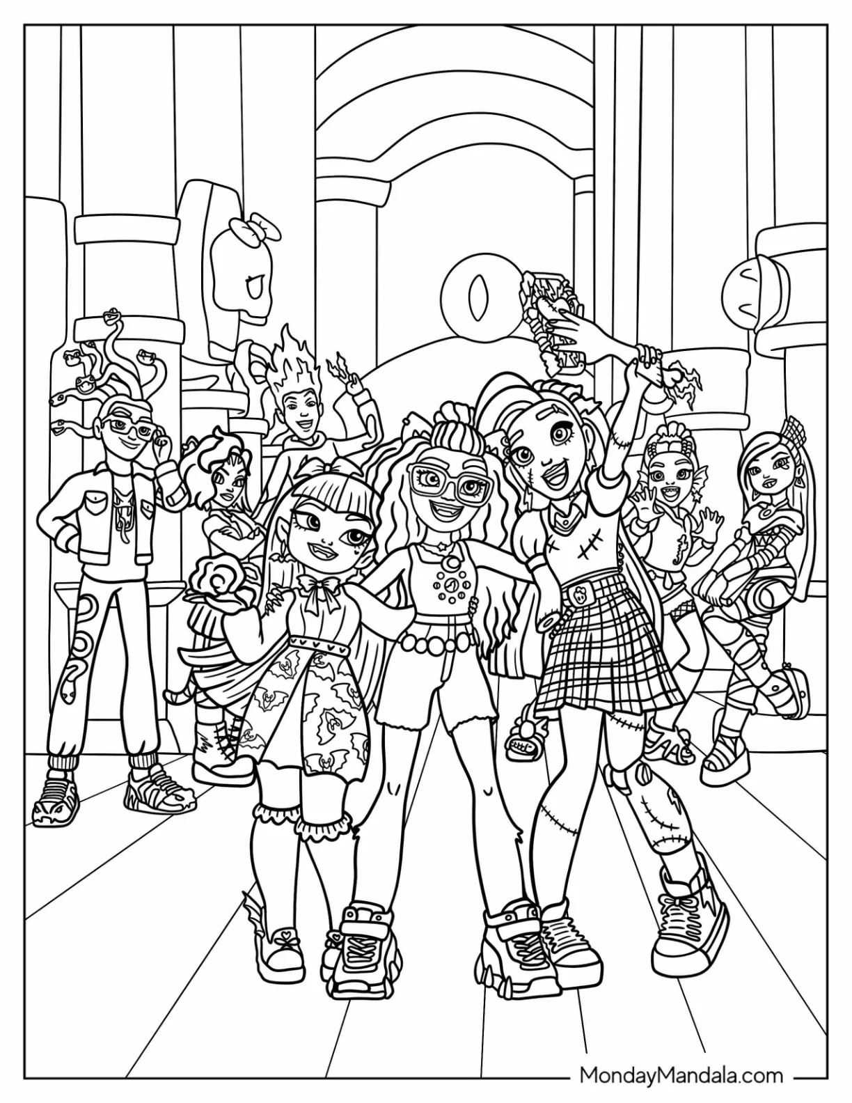 Monster High Coloring Page Of Fun Monster High Poster coloring page