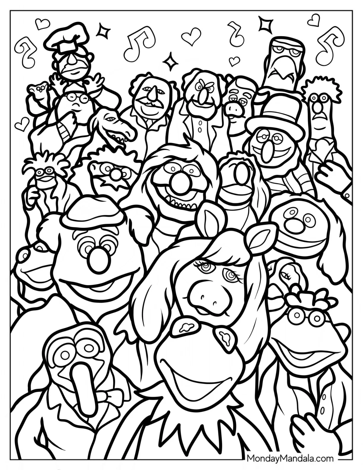 All Muppets Coloring Page Of Characters coloring page