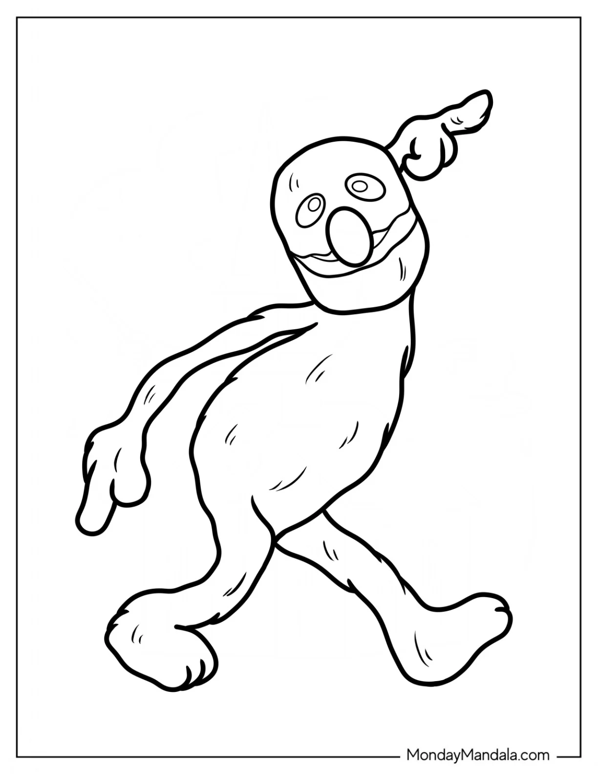 Muppets Coloring Page Of Easy Groover For Preschoolers coloring page — printable line art