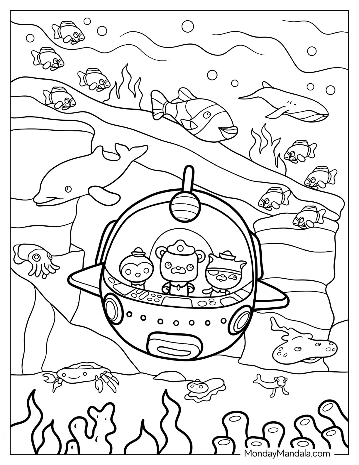 Octonauts Coloring Page Inside The Ship coloring page — printable line art