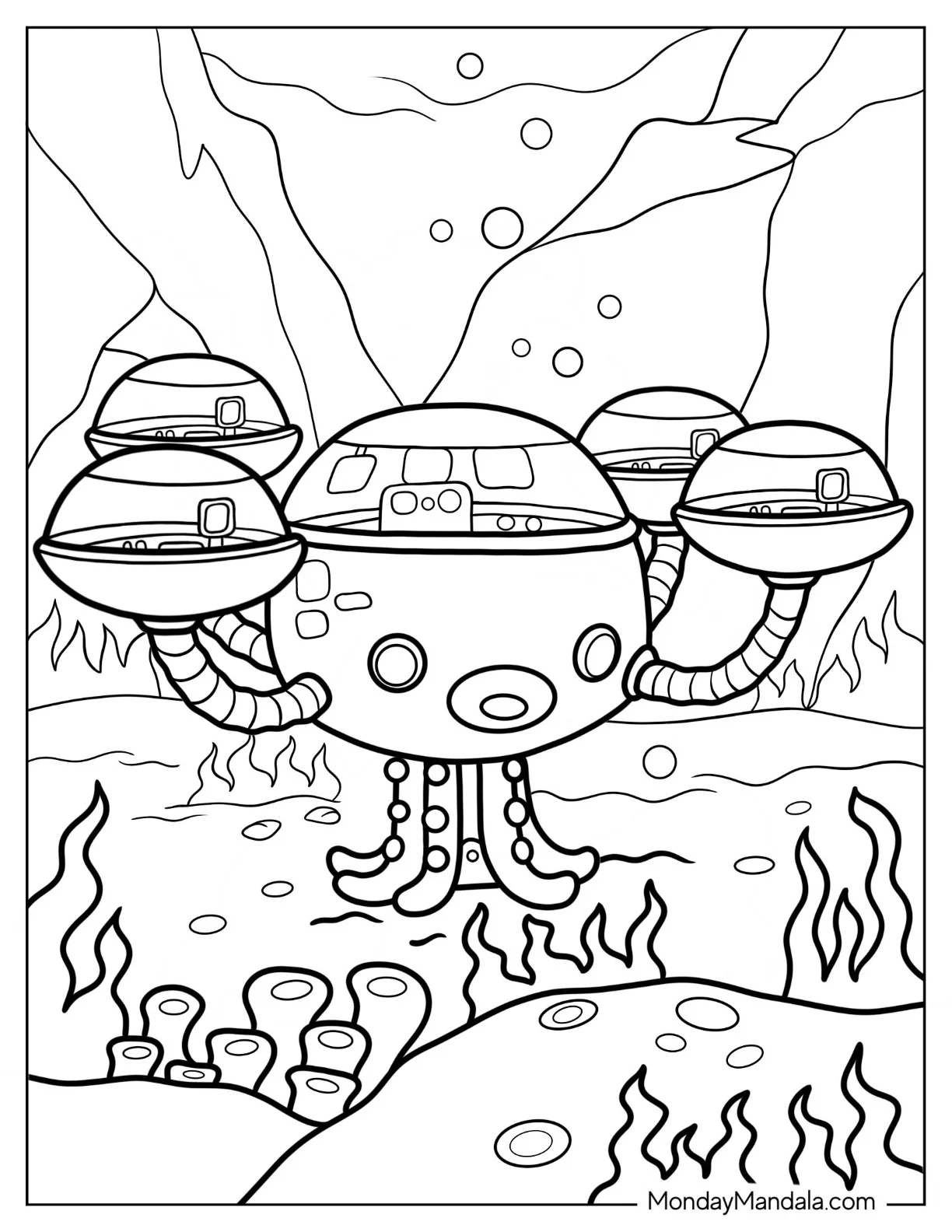 Octonauts Coloring Page Octopod coloring page — printable line art