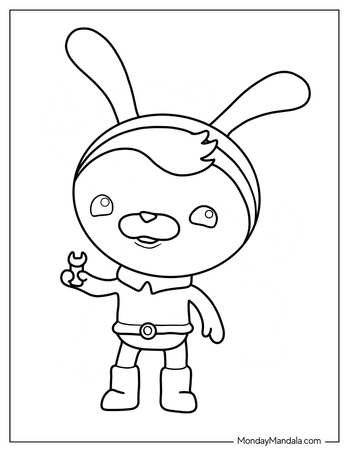 Octonauts Coloring Page Of Easy Tweak Bunny coloring page