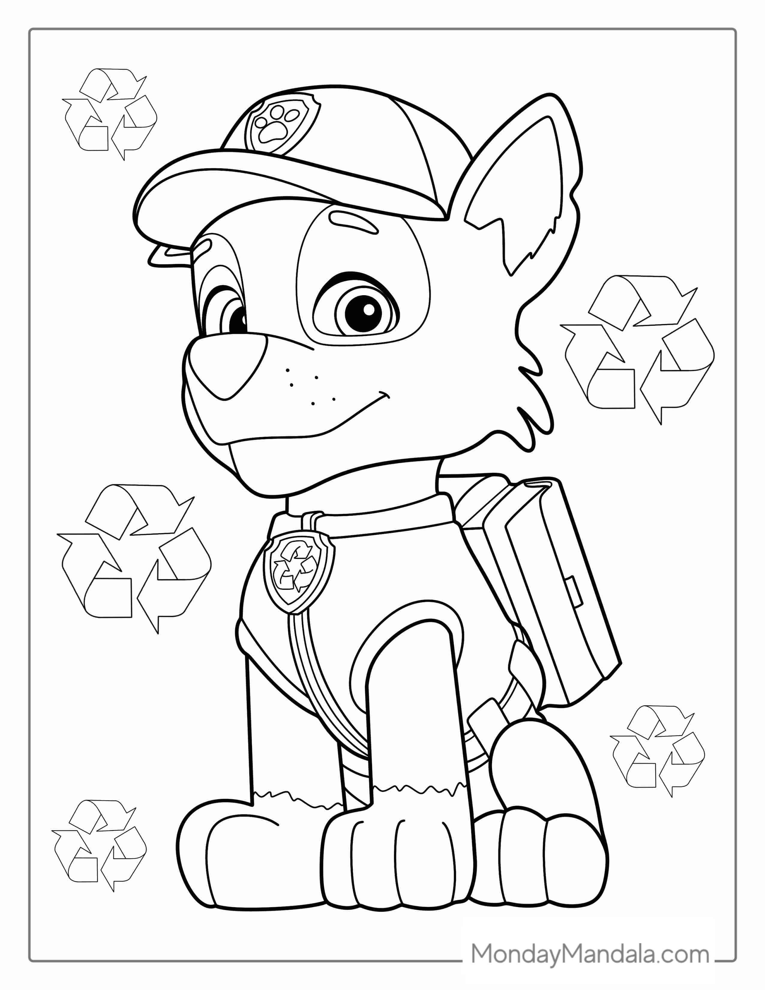 Cute Coloring Page Of Rocky coloring page
