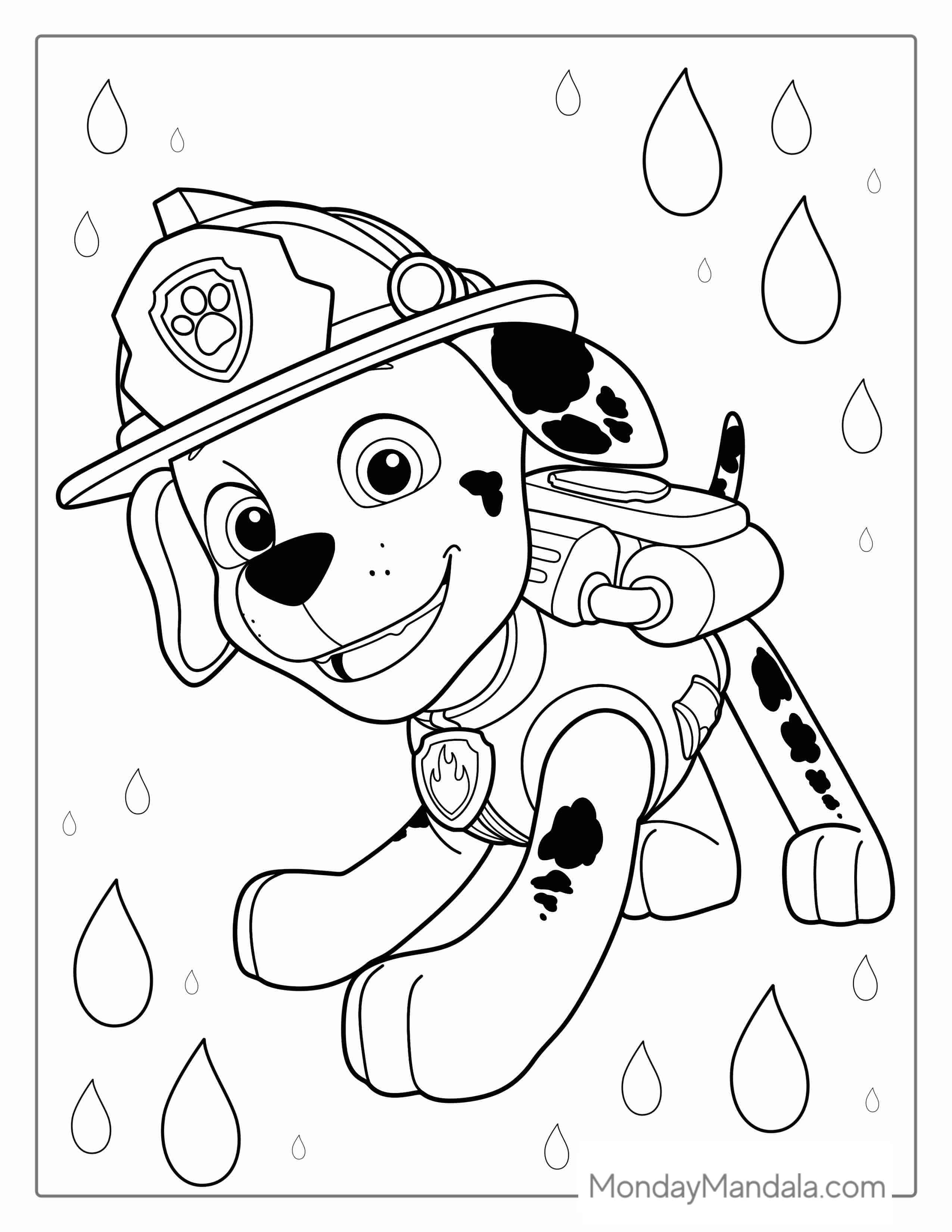 Easy Coloring Page Of Marshall To Color coloring page