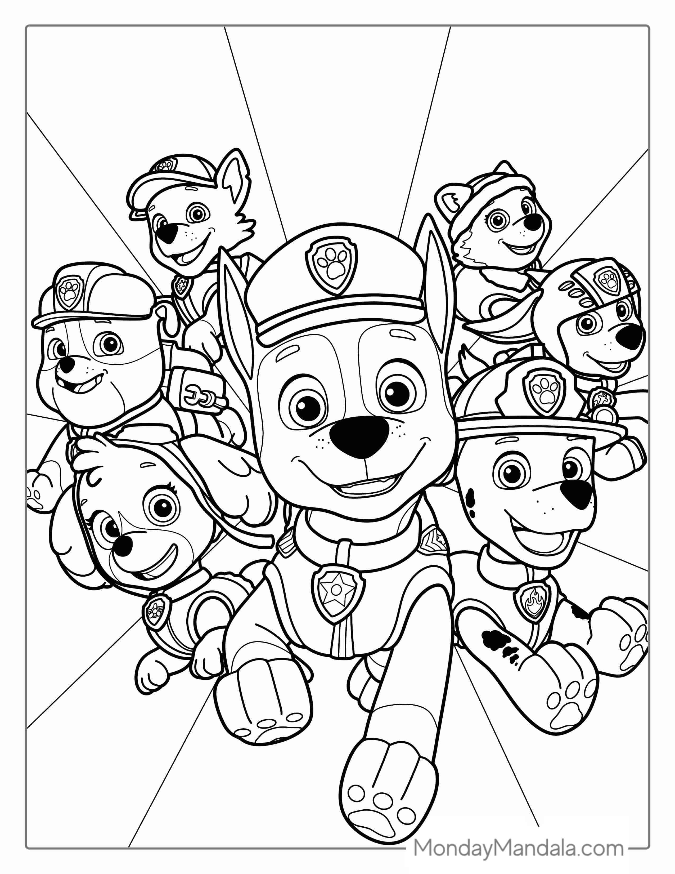 Paw Patrol Coloring Page coloring page