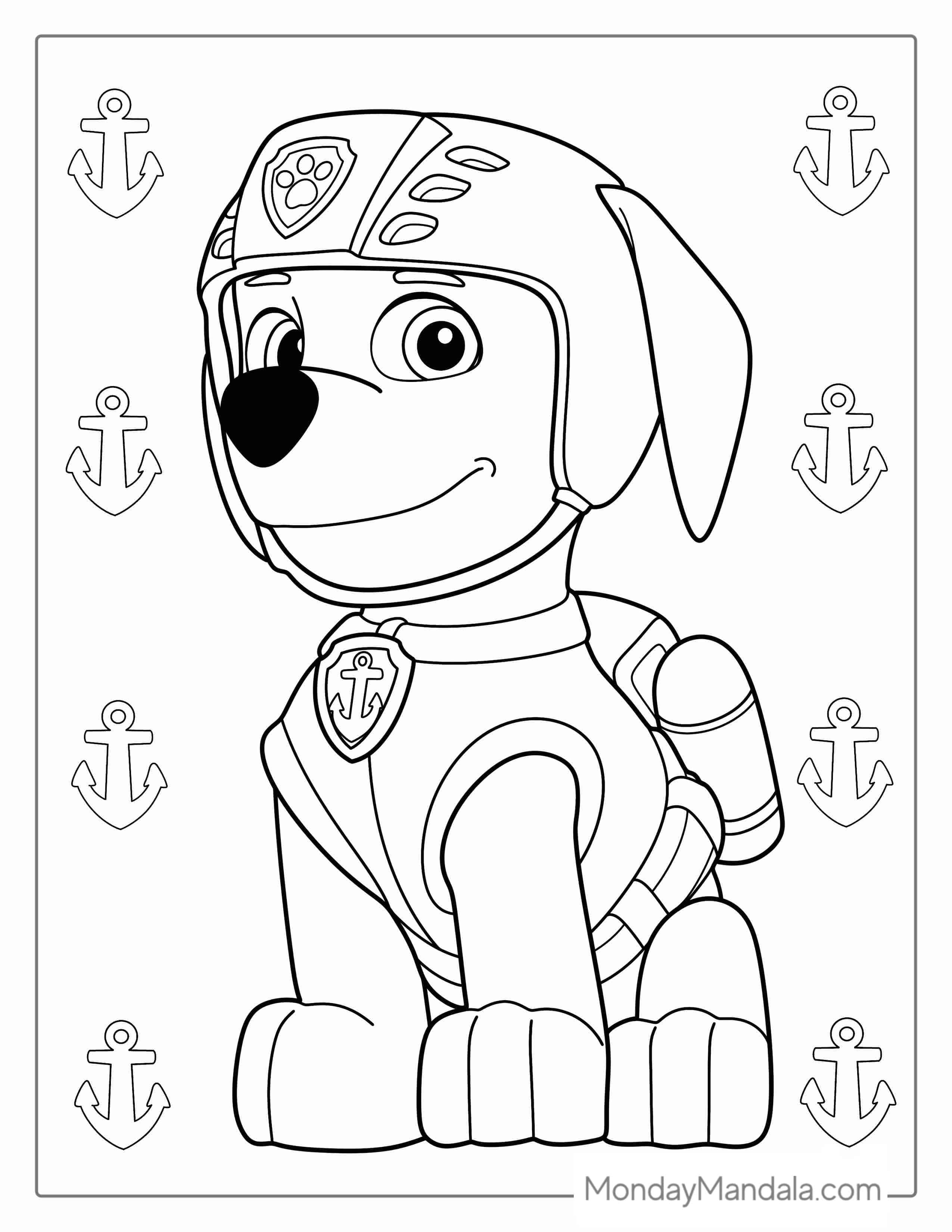 Paw Patrol Sea Rescue Coloring Page coloring page