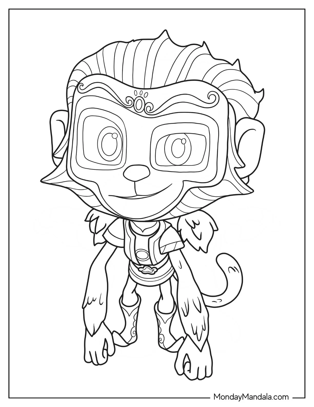 PJ Masks Coloring Page Of Munki Gu coloring page