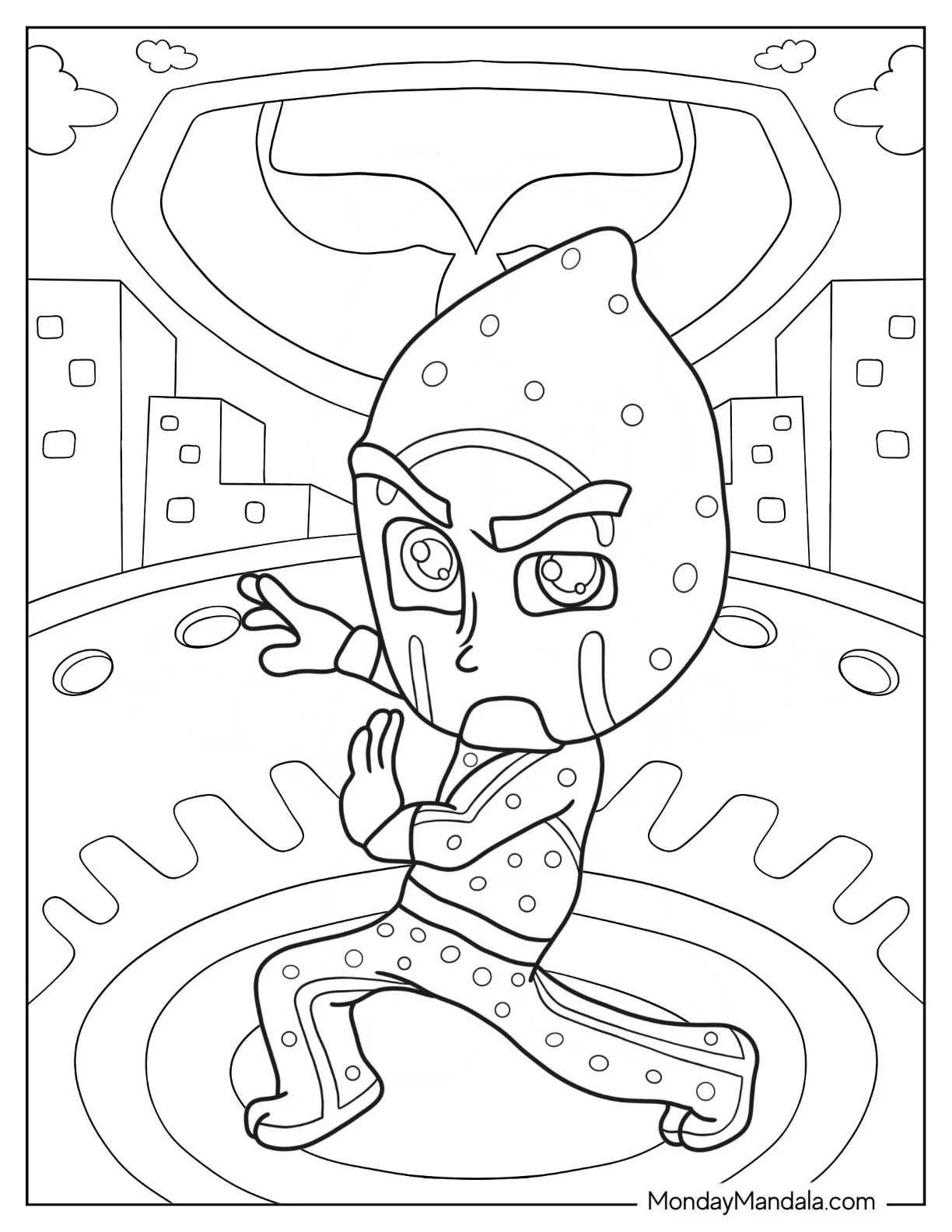 PJ Masks Coloring Page Of Night Ninja In Cool Pose coloring page