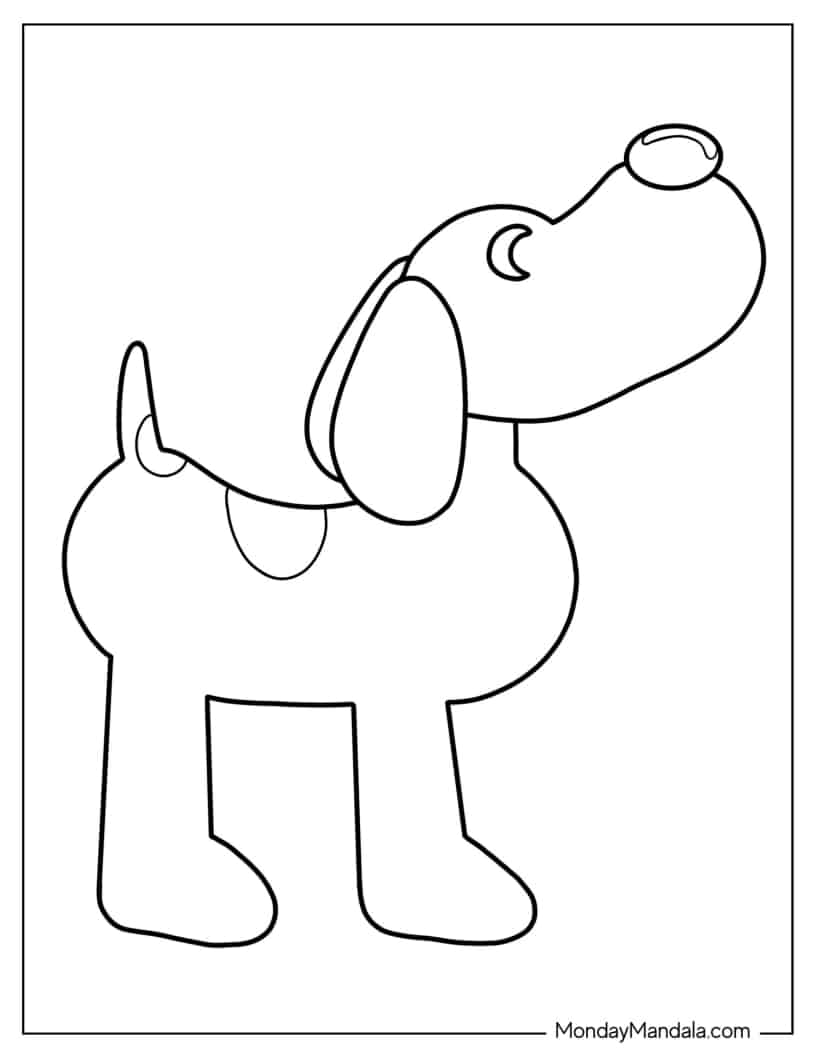 Easy Loula The Dog Coloring Page For Kids coloring page