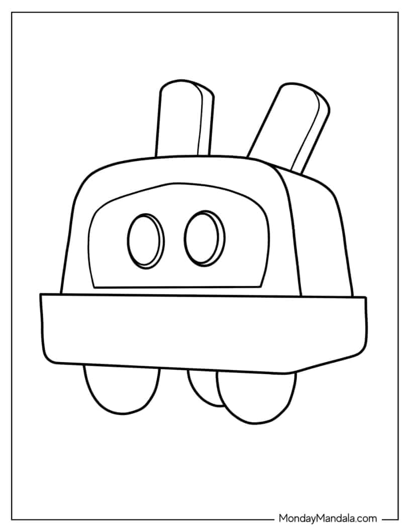 Roberto The Pet Robot coloring page