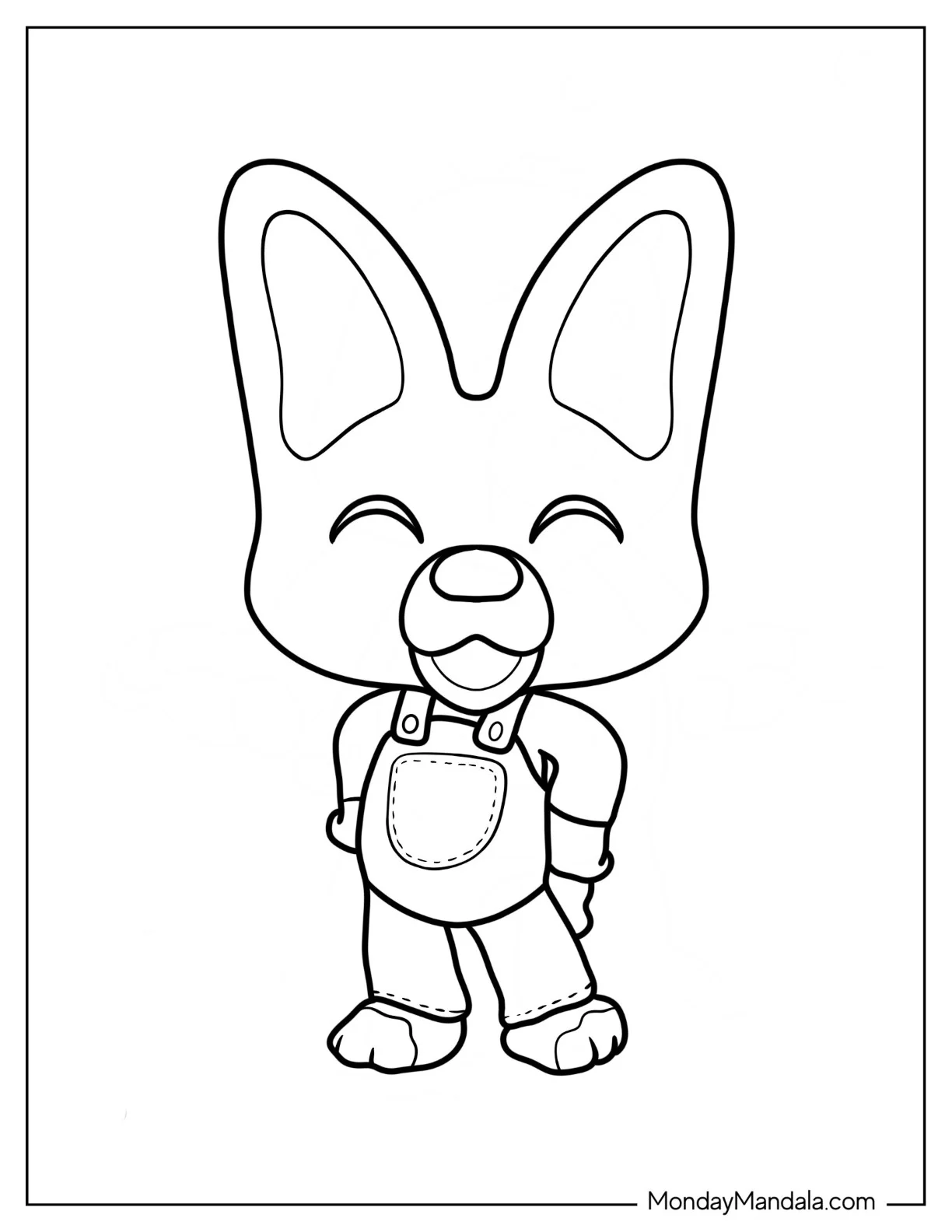Pororo Coloring Page Of Eddy Outline For Preschoolers coloring page