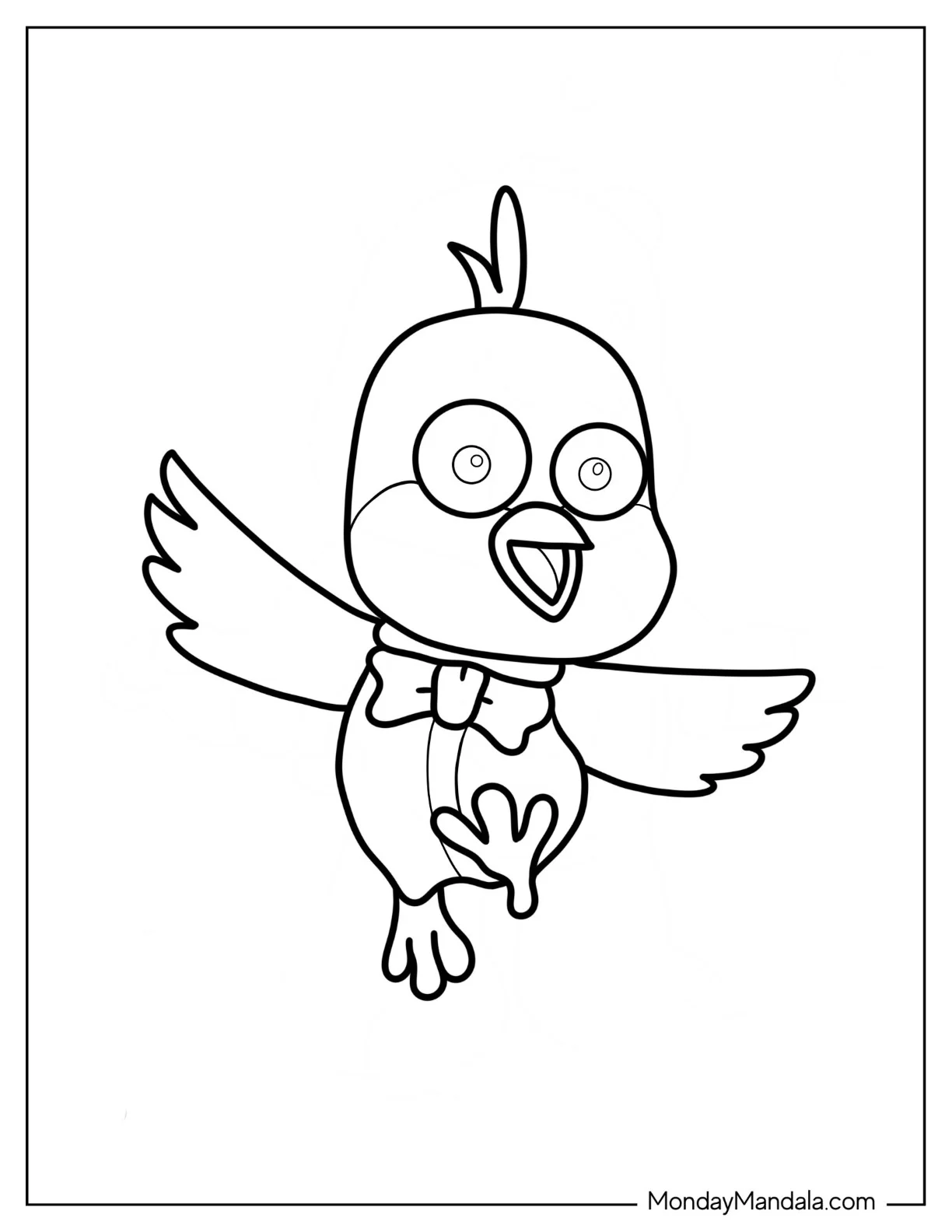 Pororo Coloring Page Of Harry With Bowtie Dancing coloring page