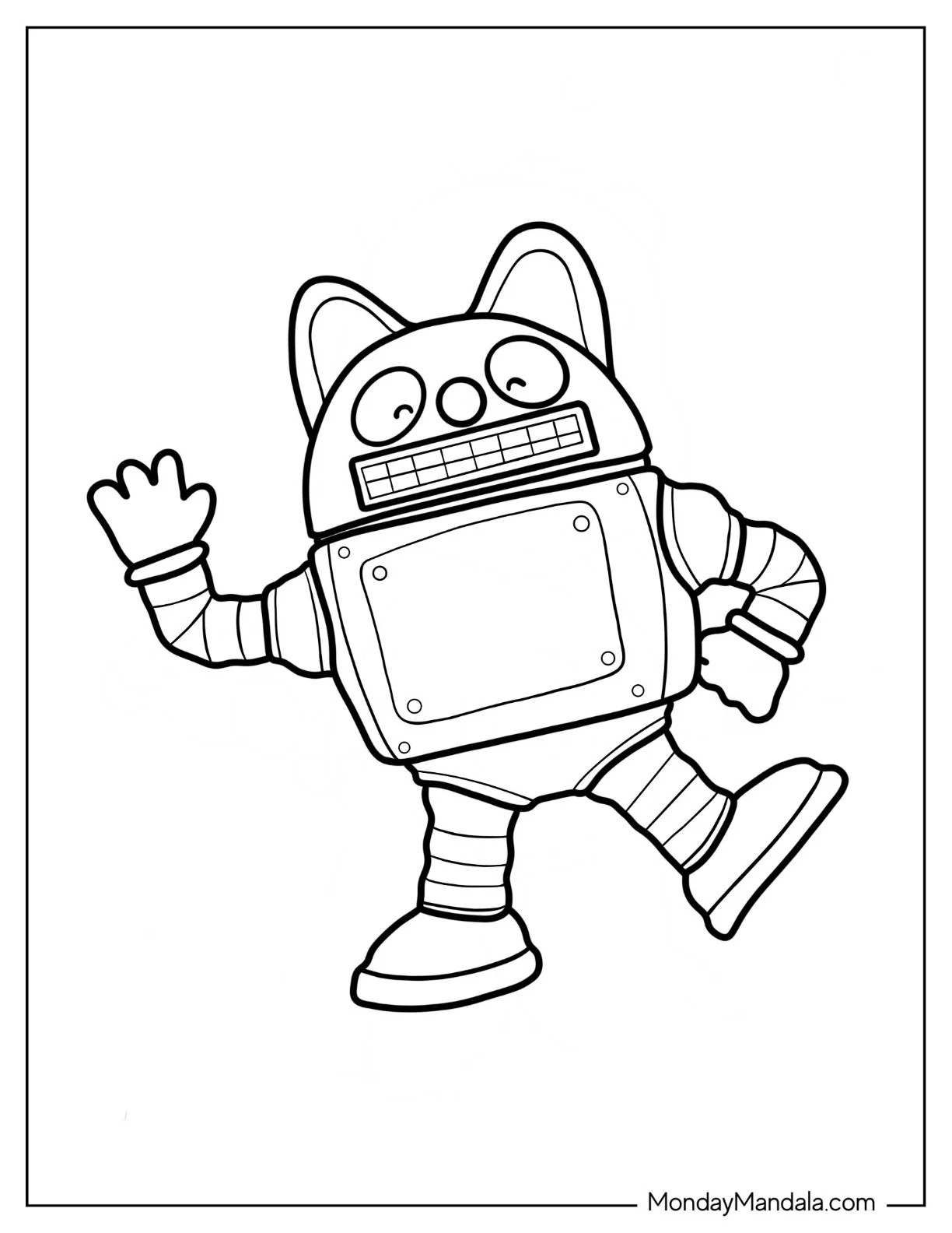 Pororo Coloring Page Of Rody Grinning And Waving coloring page