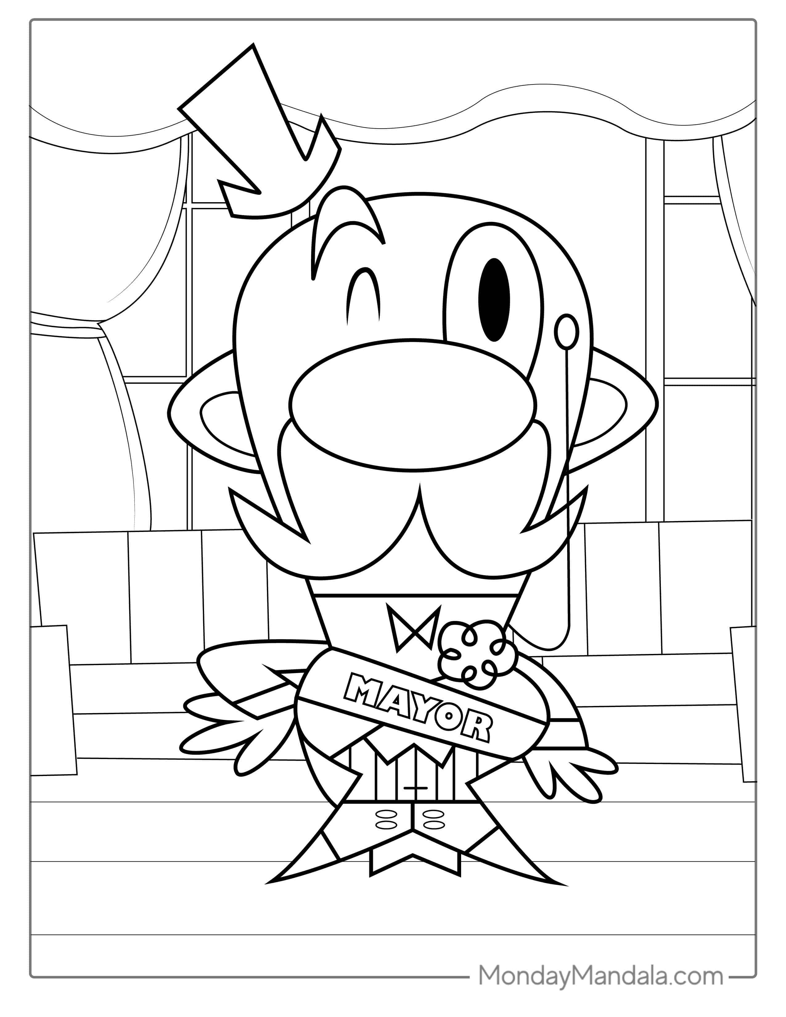 Mayor Character From Powerpuff Girls coloring page