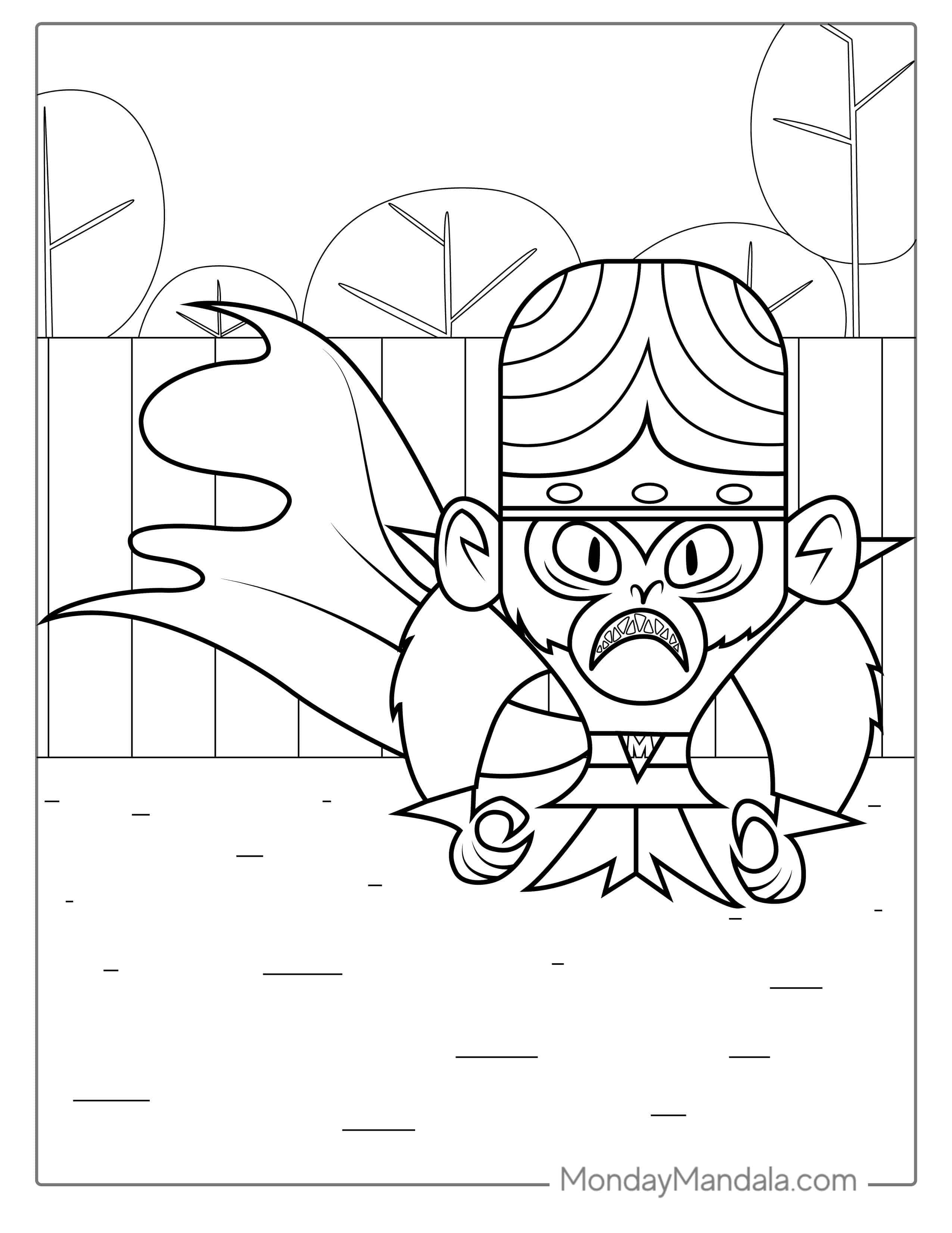 Mojo Jojo Monkey Coloring Page coloring page