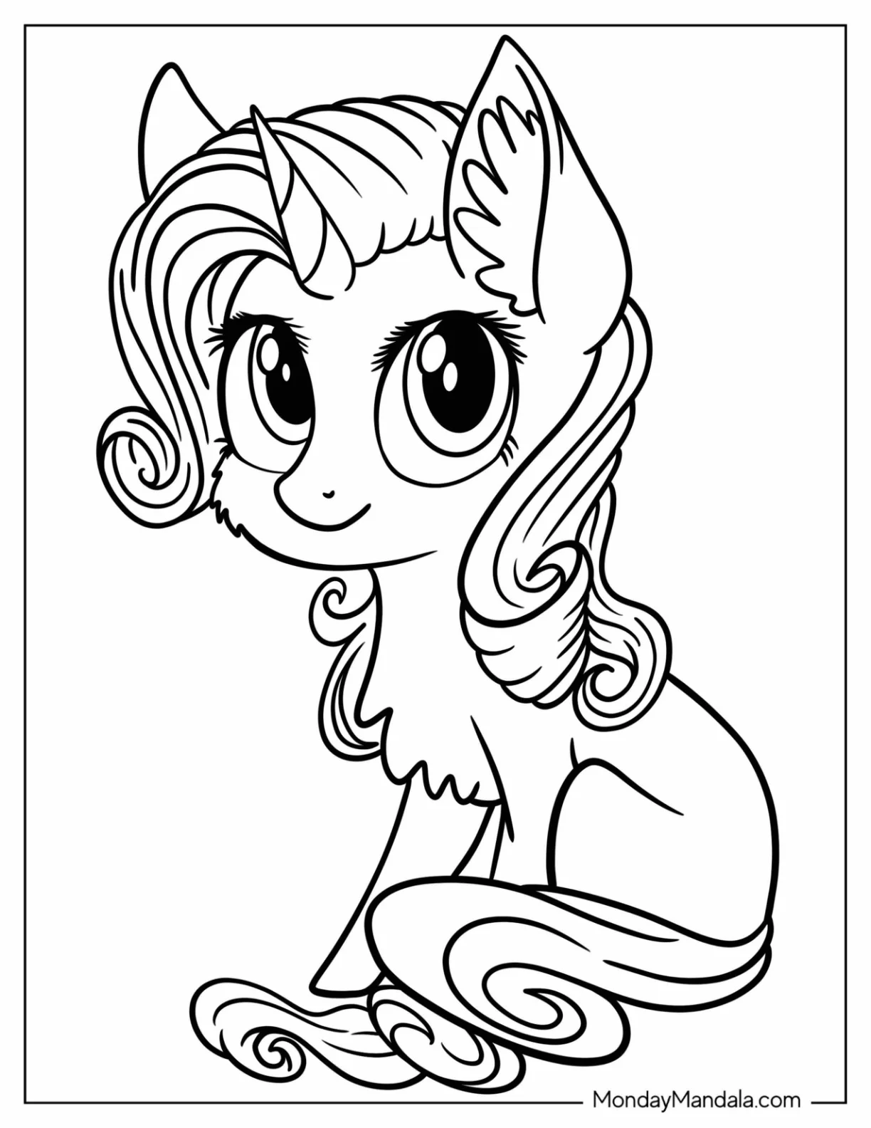 Baby Rarity Coloring Page For Kids coloring page