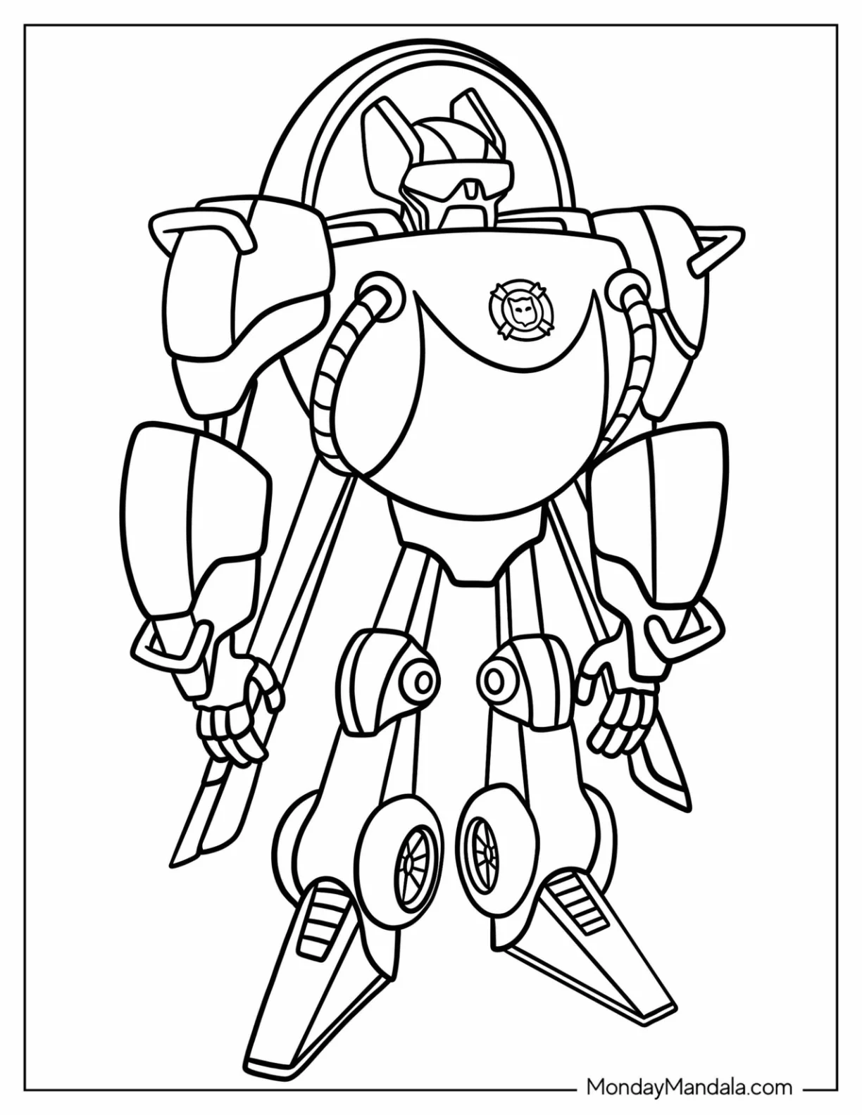 Blades Rescue Bots Coloring Page Outline For Kids coloring page