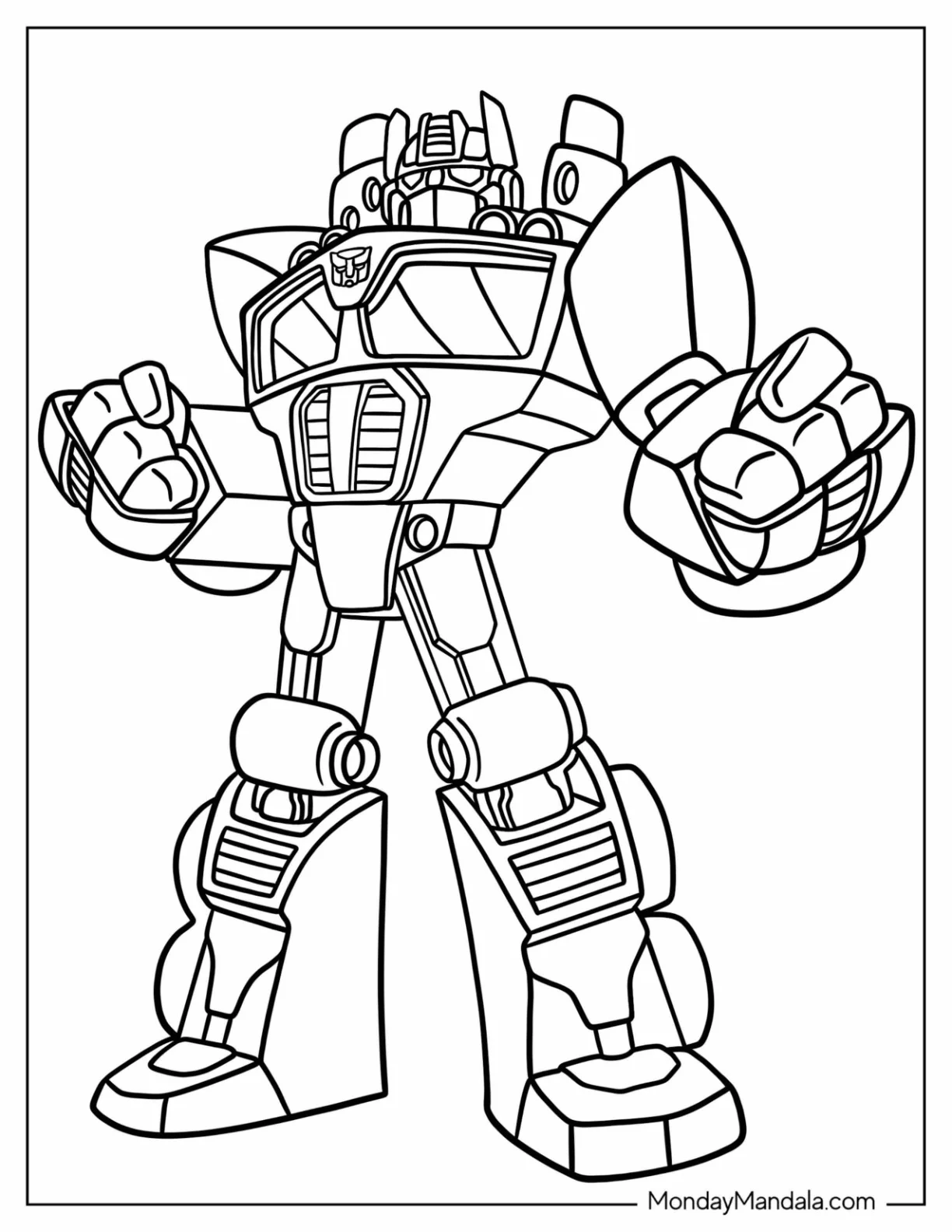 Optimus Prime Rescue Bots Coloring Page coloring page