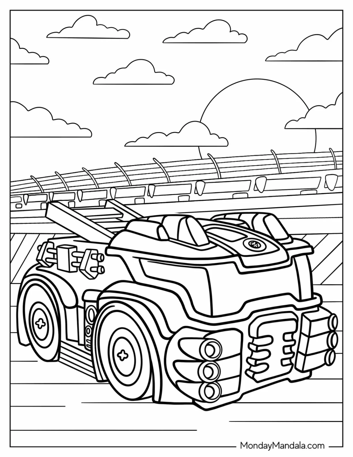 Transformers Rescue Bots Coloring Page Heatwave For Kids coloring page