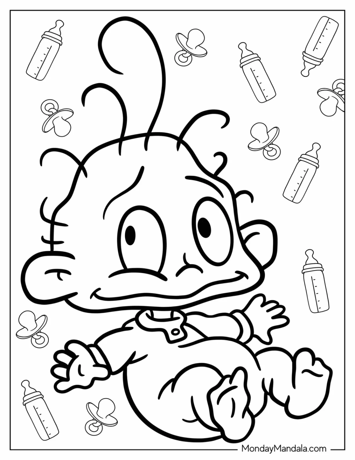 Rugrats Coloring Page Of Baby Dil Pickles Rugrats For Kids coloring page