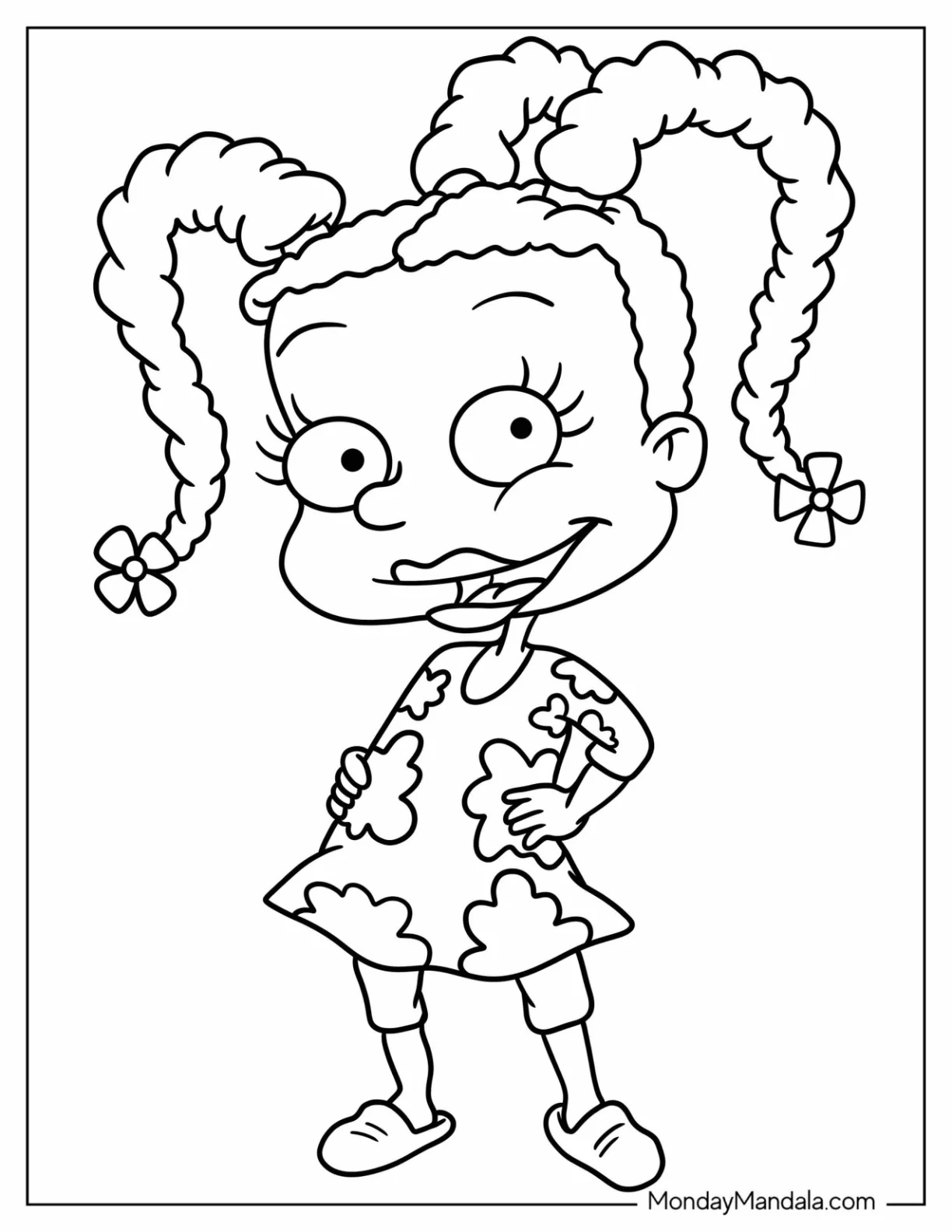 Rugrats Coloring Page Of Cute Susie Carmichael For Kids coloring page