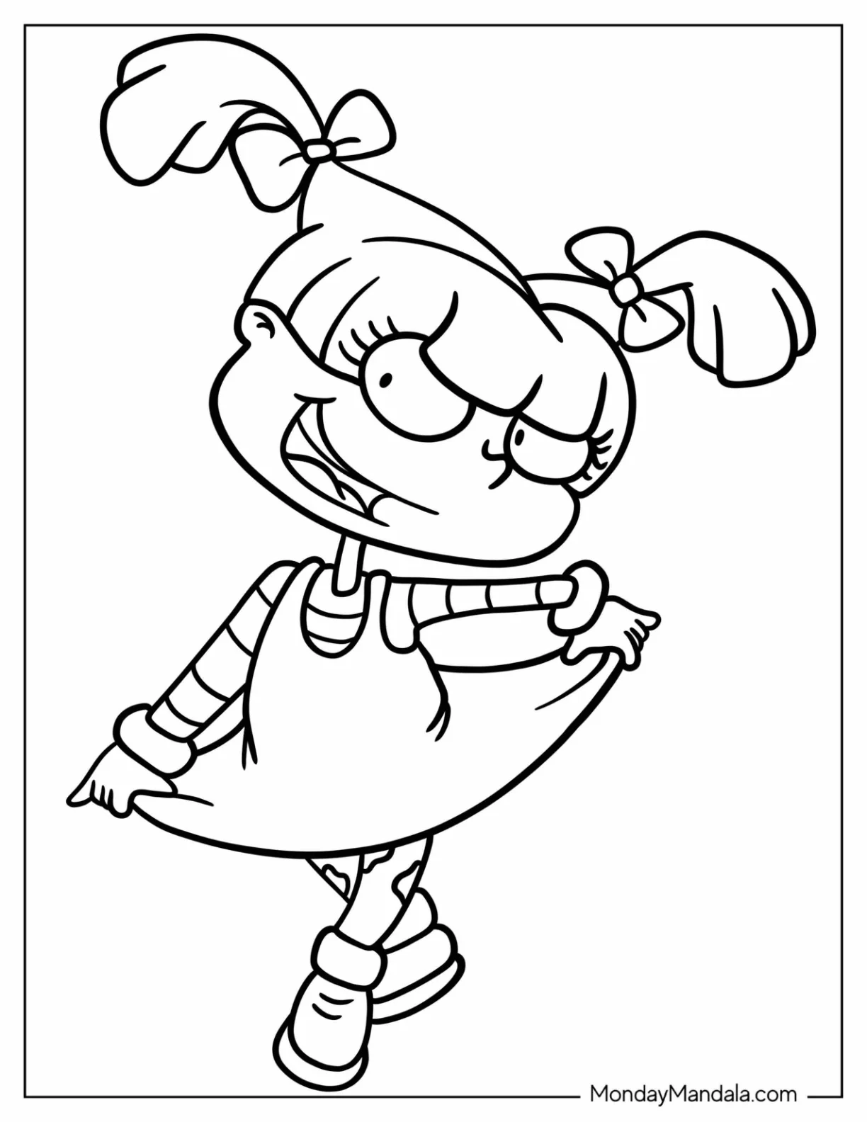 Rugrats Coloring Page Of Easy Outline Of Angelica Pickles coloring page