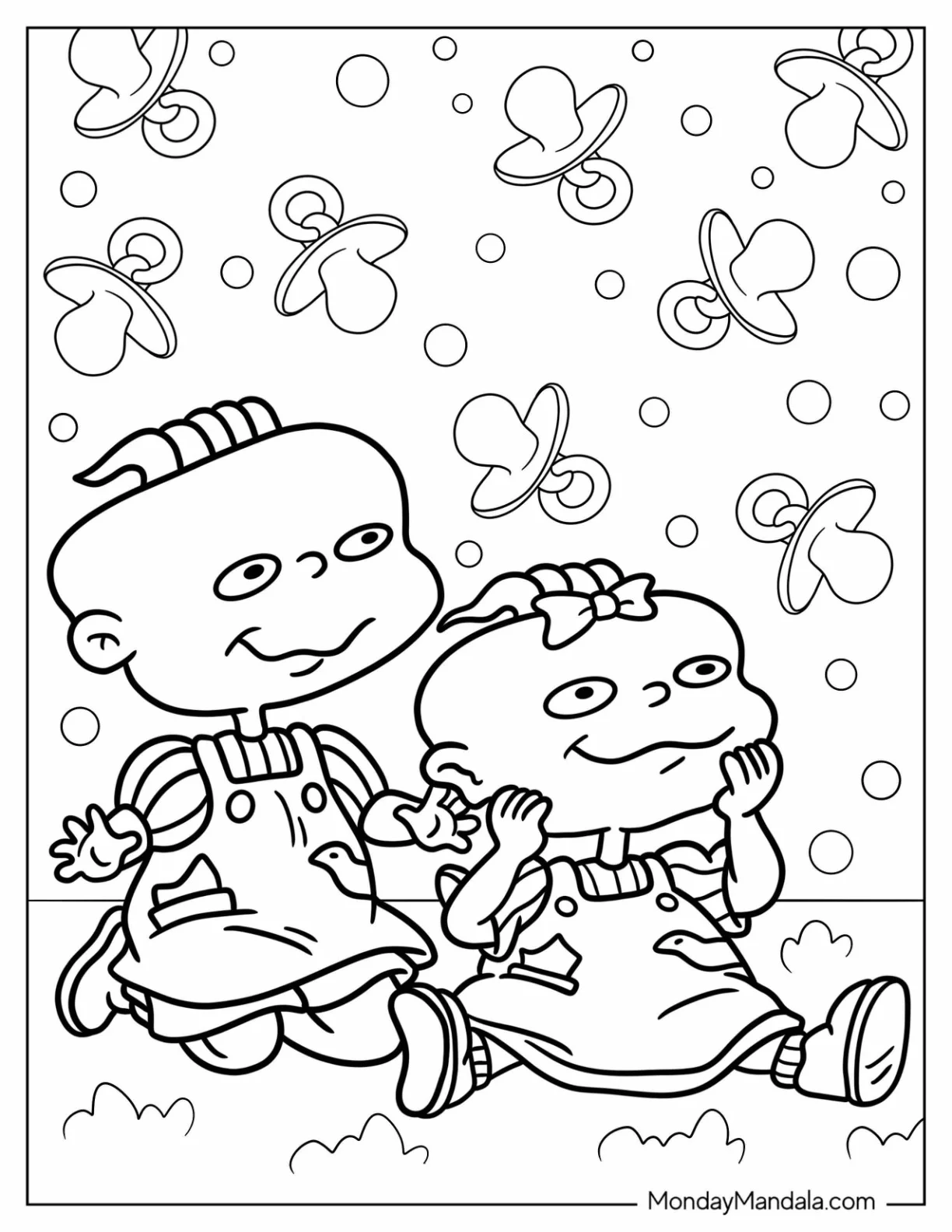 Rugrats Coloring Page Of Lillian And Philip DeVille coloring page
