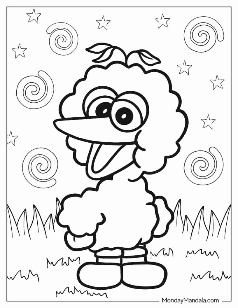 Baby Big Bird coloring page