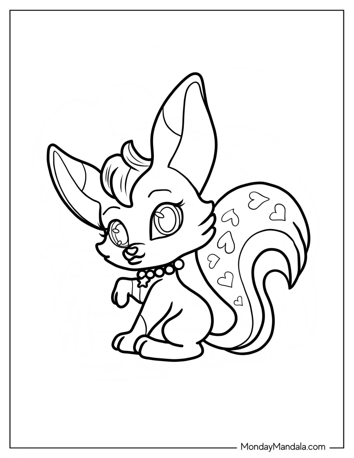 Shimmer And Shine Coloring Page Of Adorable Purisa coloring page — printable line art