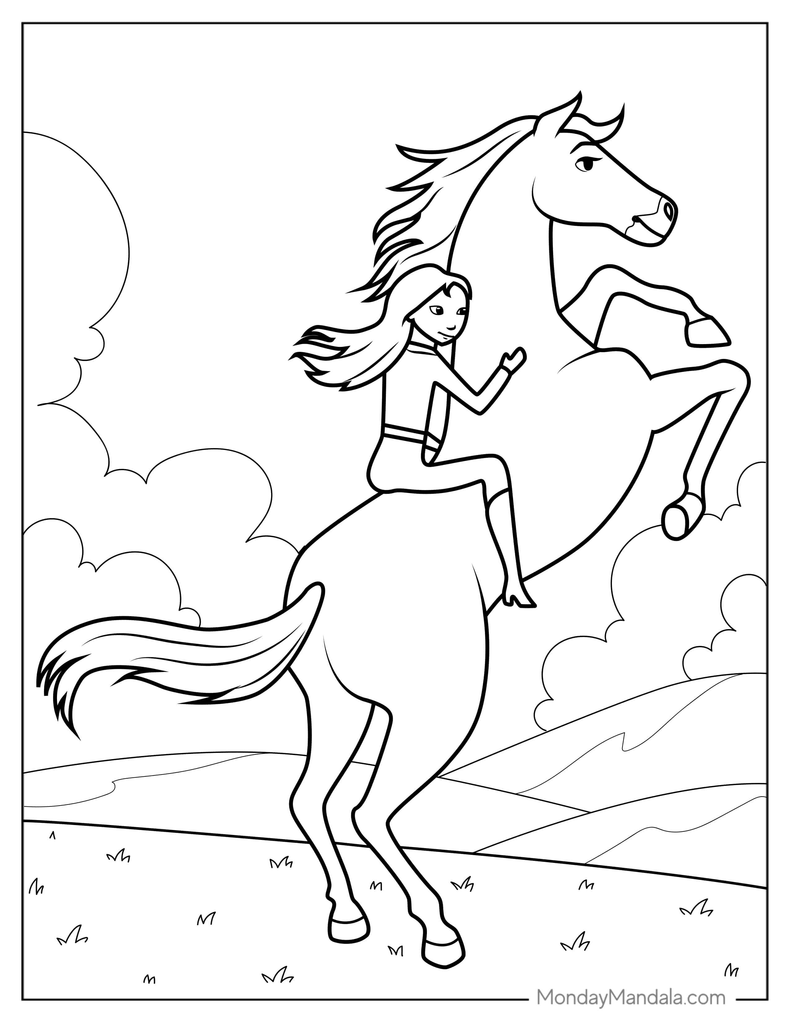 Coloring Page Of Abigail And Lucky To Color coloring page