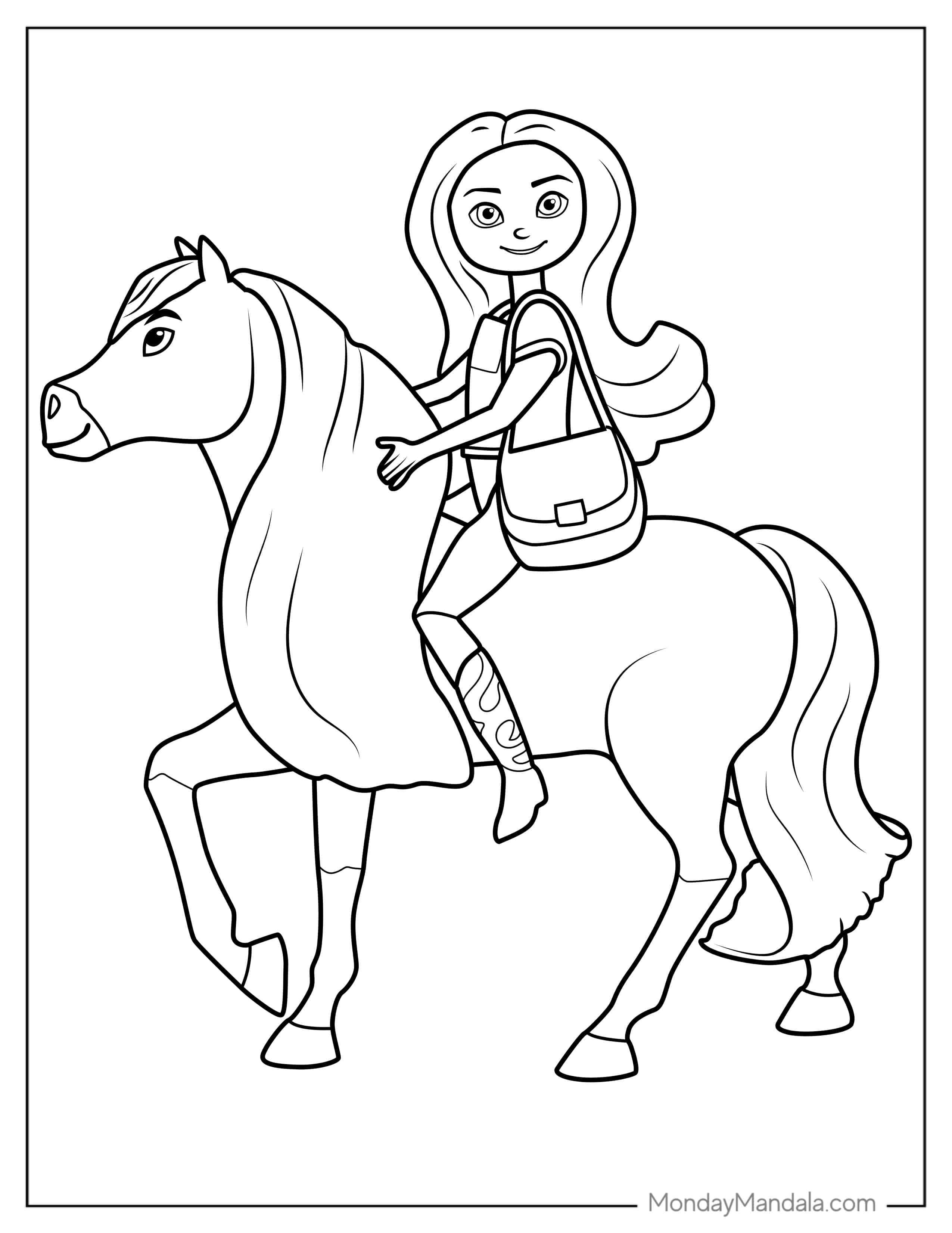 Easy Coloring Page Of Lucky Riding Boomerang coloring page