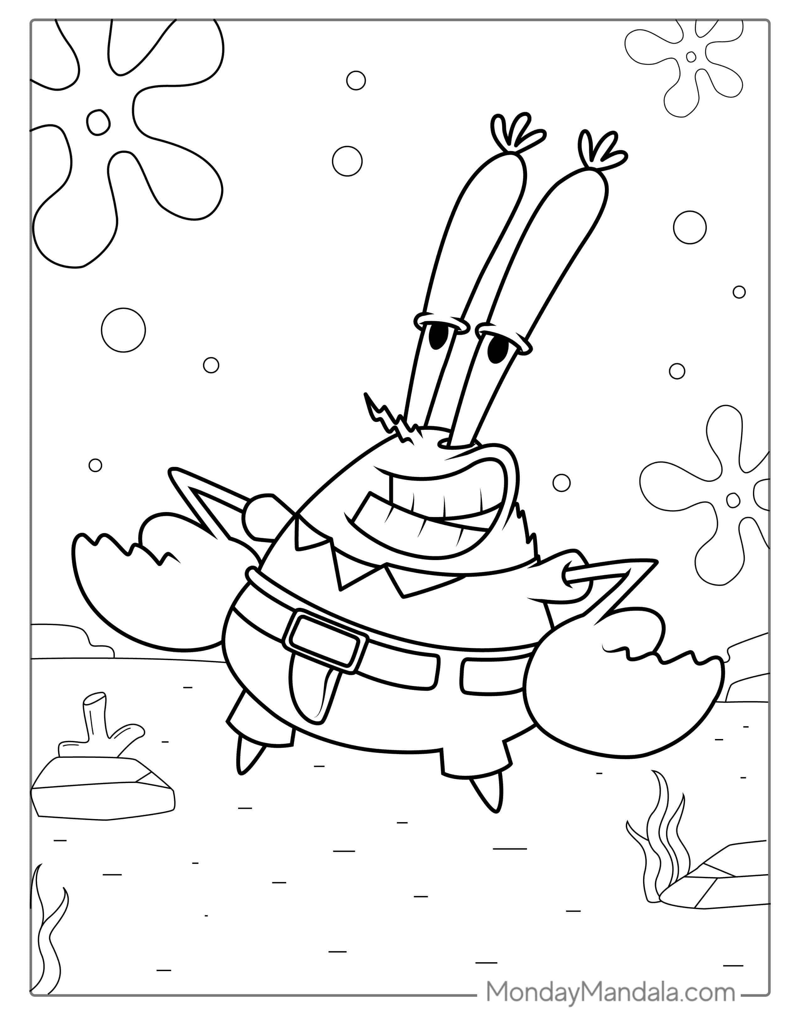 Coloring Page Of Mr Krabs coloring page — printable line art