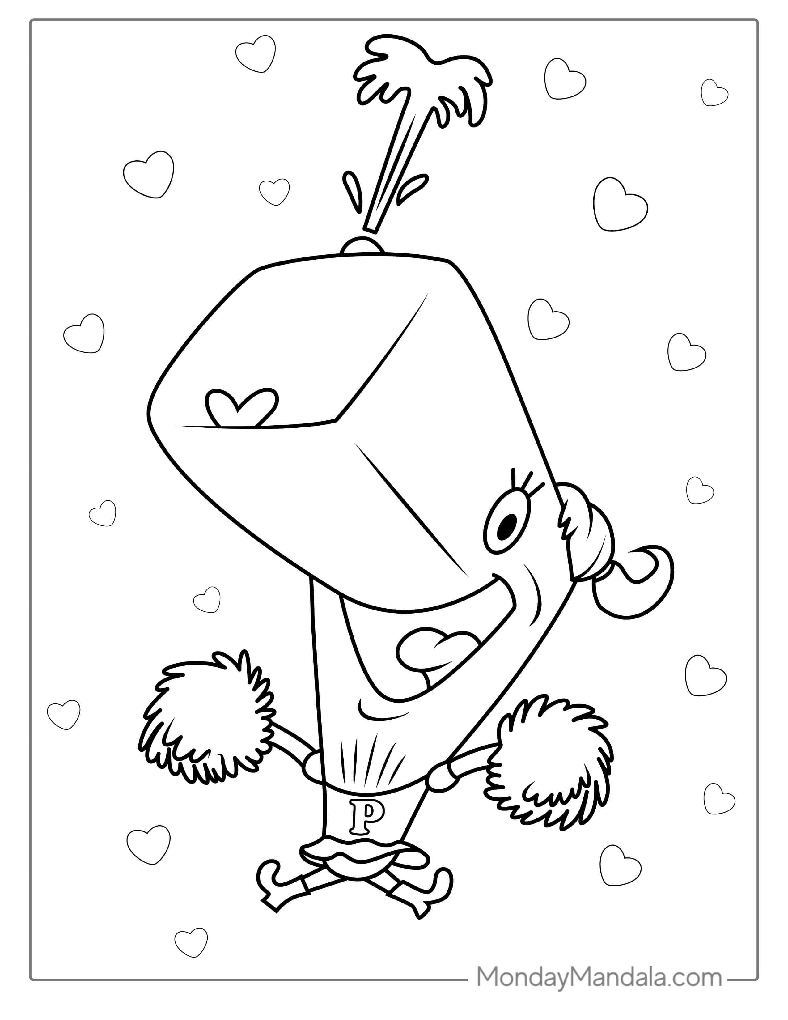 Pearl Krabs Jumping Coloring Page coloring page — printable line art