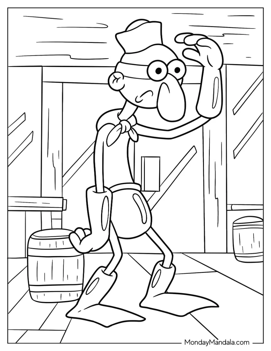 SpongeBob Coloring Page Of Barnacle Boy coloring page — printable line art