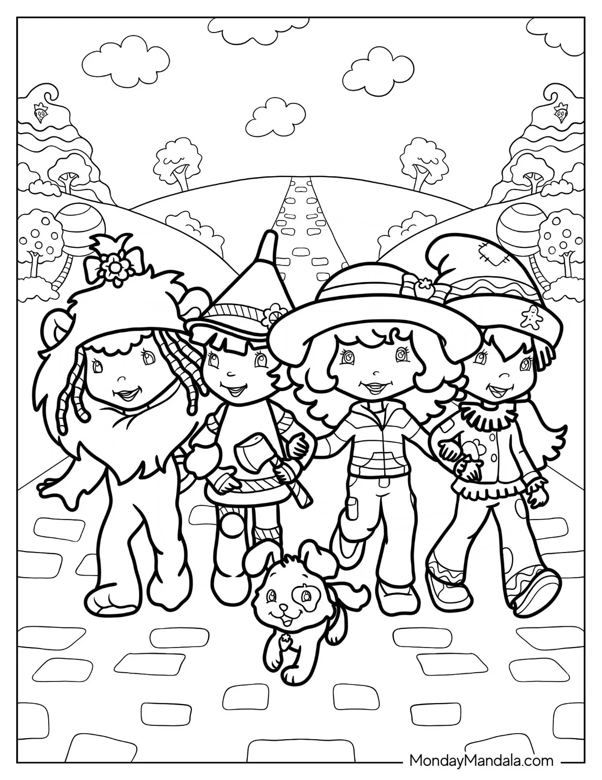 Strawberry Shortcake Coloring Page And The Berry Brick Road coloring page