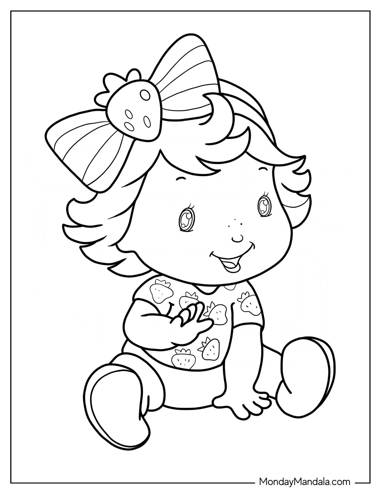 Strawberry Shortcake Coloring Page of Baby Strawberry Shortcake For Kids coloring page