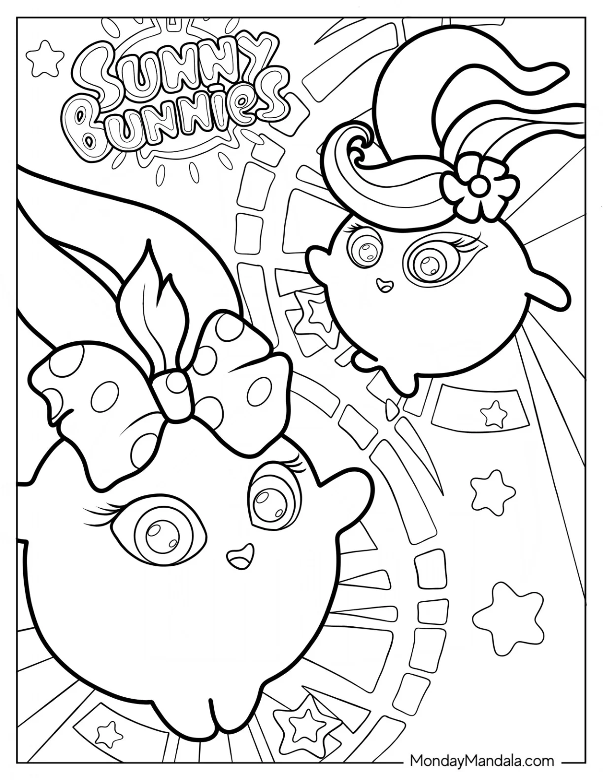 Sunny Bunnies Coloring Page Iris And Shiny coloring page
