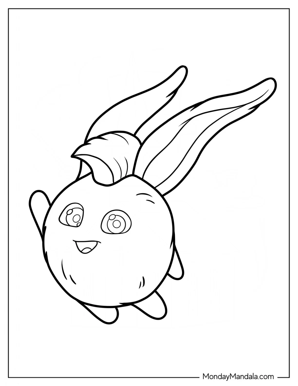 Sunny Bunnies Coloring Page Of Cute Turbo Waving coloring page