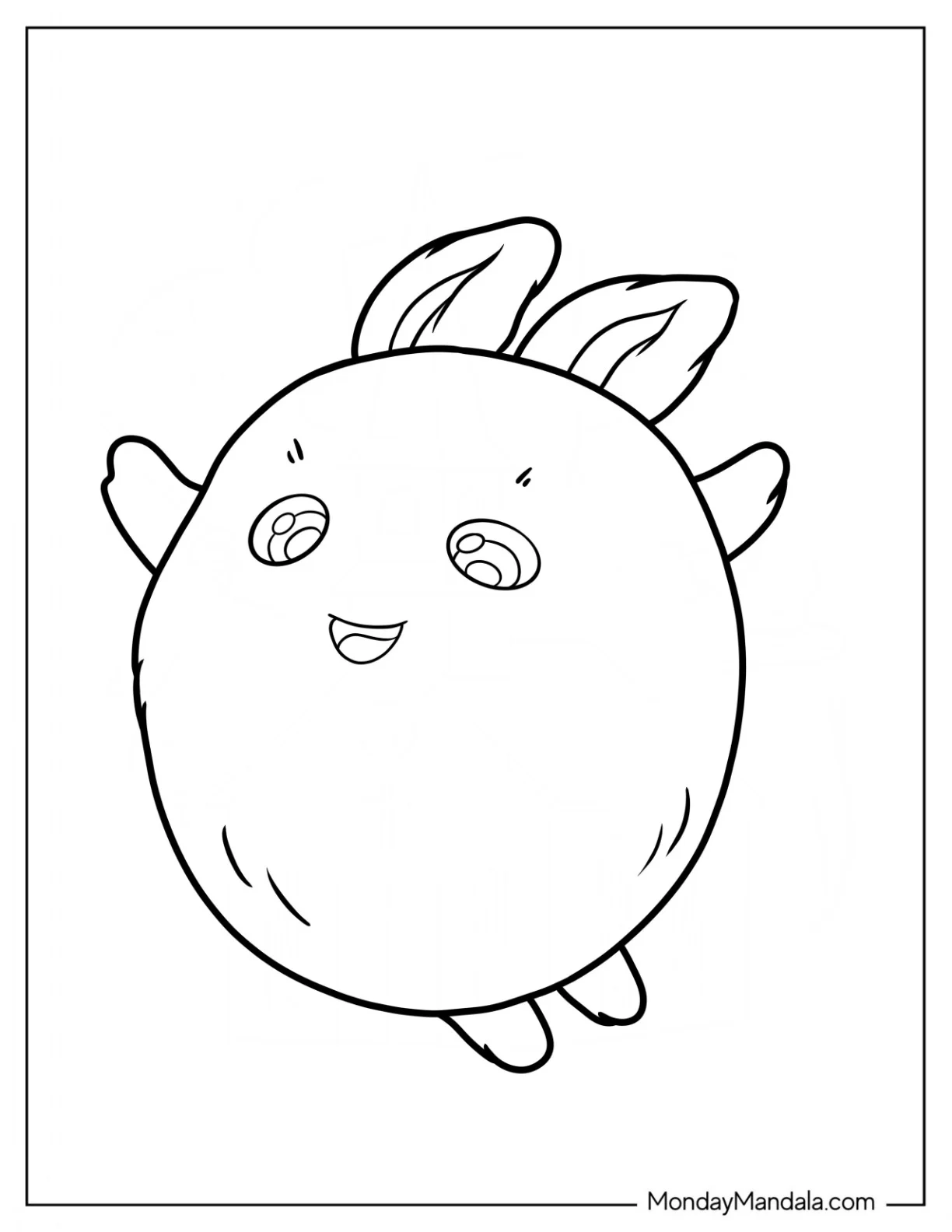 Sunny Bunnies Coloring Page Of Easy Big Boo Jumping For Preschoolers coloring page