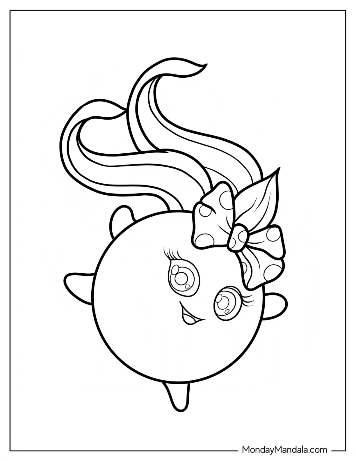 Sunny Bunnies Coloring Page Of Kawaii Iris For Preschoolers coloring page