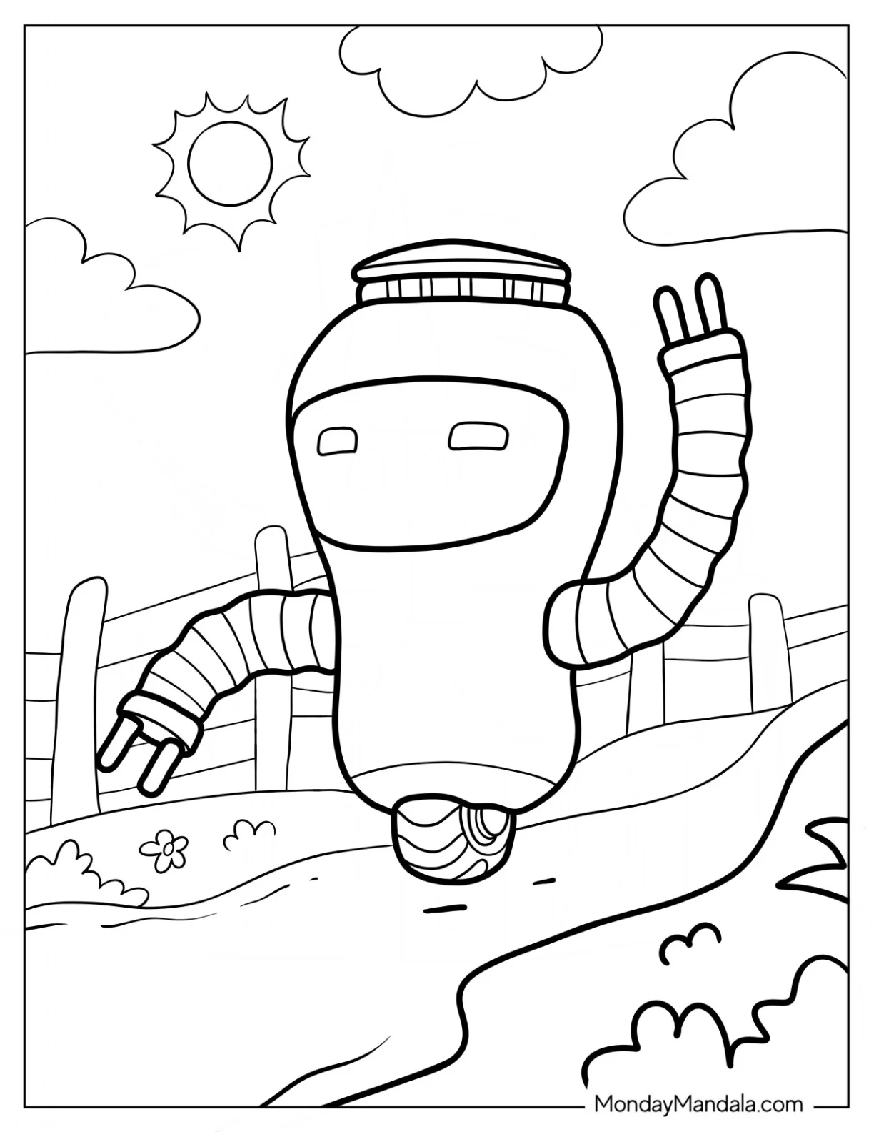 Sunny Bunnies Coloring Page Of S MARTY Making Peace Sign coloring page