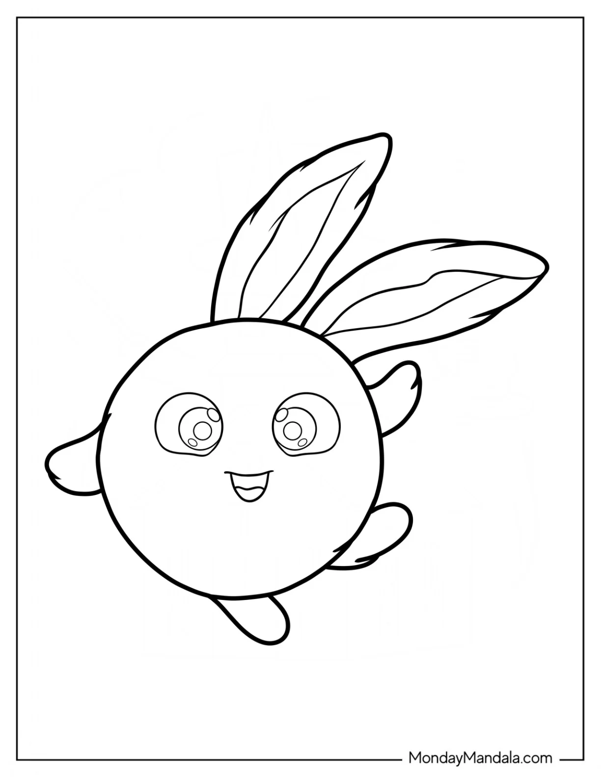 Sunny Bunnies Coloring Page Of Simple Hopper For Kids coloring page
