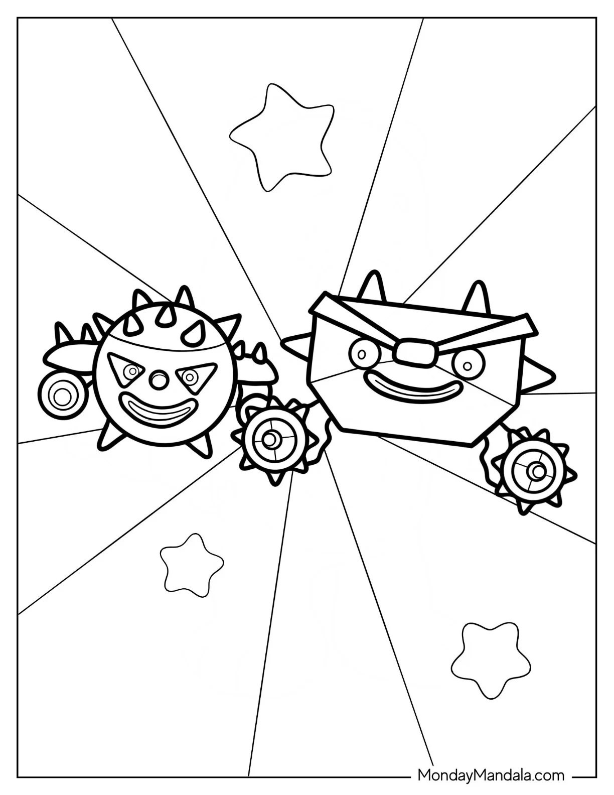 Tayo Coloring Page Of Bully's Gang coloring page