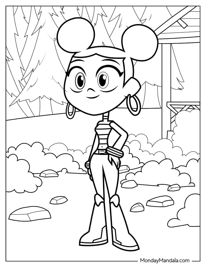 Bumblebee In The Forest coloring page