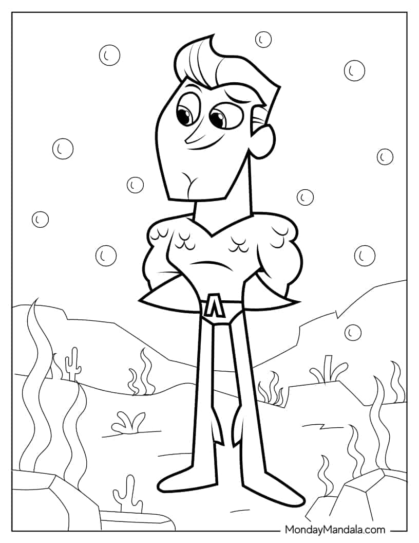 Coloring Page Of Arthur Curry Aquaman coloring page