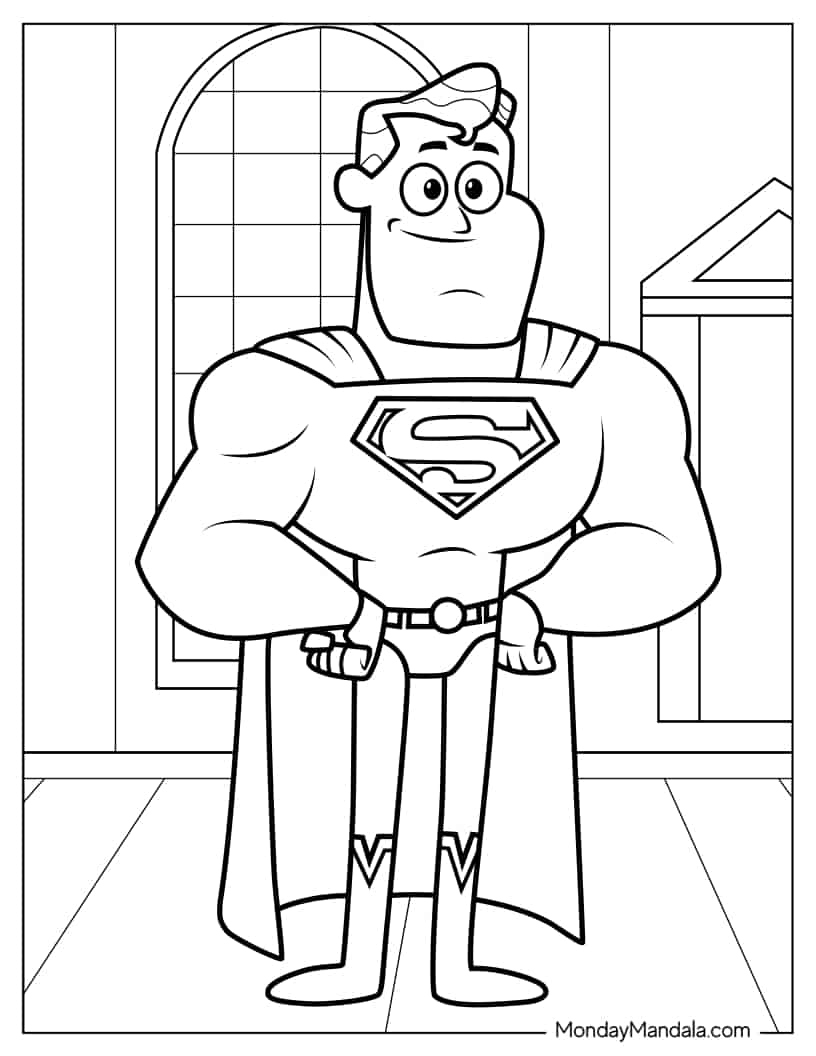 Coloring Sheet Of Teen Titans Go Superman coloring page